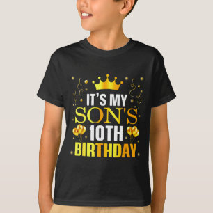 Es ist der 10. Geburtstag meines Sohnes Herzlichen T-Shirt