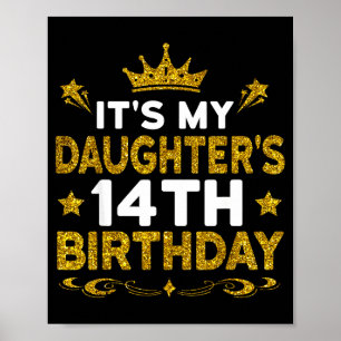 Es ist der 14. Geburtstag meiner Tochter Herzliche Poster