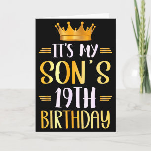 Es ist der 19. Geburtstag meines Sohnes, Glückwuns Karte