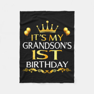 Es ist der 1. Geburtstag meines Enkels Alles Gute Fleecedecke
