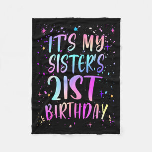 Es ist der 21. Geburtstag meiner Schwester Buntes  Fleecedecke