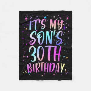 Es ist der 30. Geburtstag meines Sohnes Buntes Hap Fleecedecke