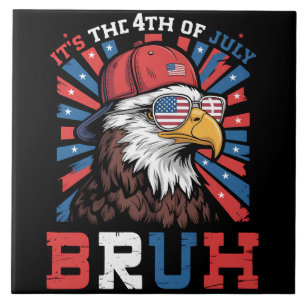 Es ist der 4. Juli Bruh Weißkopfseeadler Patriotis Fliese