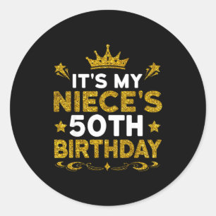 Es ist der 50. Geburtstag meiner Nichte Herzlichen Runder Aufkleber