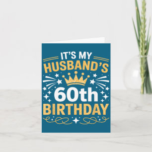 Es ist der 60. Geburtstag des Ehemanns Frohe Illus Karte