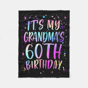 Es ist der 60. Geburtstag meiner Oma Buntes Happy Fleecedecke