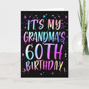 Es ist der 60. Geburtstag meiner Oma Buntes Happy  Karte