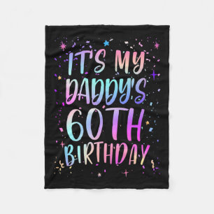 Es ist der 60. Geburtstag meines Vaters Farbige Gl Fleecedecke
