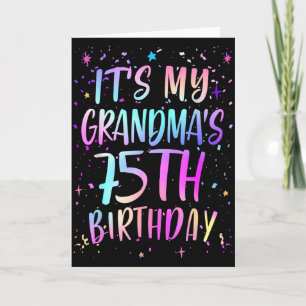 Es ist der 75. Geburtstag meiner Oma Bunter Glückl Karte
