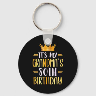 Es ist der 80. Geburtstag meiner Oma Herzlichen Gl Schlüsselanhänger