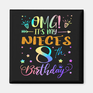Es ist der 8. Geburtstag meiner Schwester Herzlich Magnet
