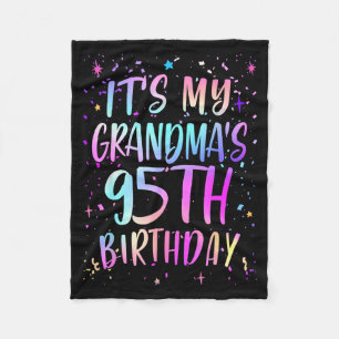 Es ist der 95. Geburtstag meiner Oma Bunter Glückl Fleecedecke