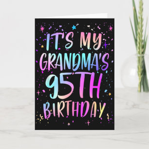 Es ist der 95. Geburtstag meiner Oma Bunter Glückl Karte