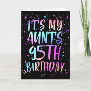 Es ist der 95. Geburtstag meiner Tante Bunt Fröhli Karte