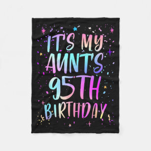 Es ist der 95. Geburtstag meiner Tante Buntes Glüc Fleecedecke