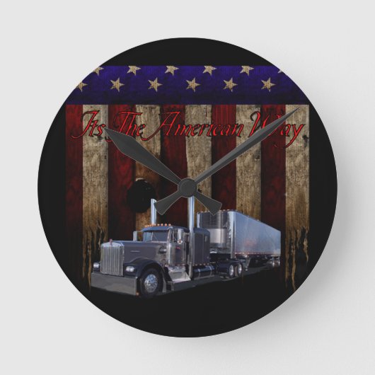 Es ist der amerikanische Weg Runde Wanduhr (Vorderseite)
