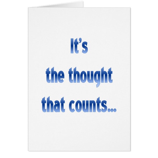 Es ist der Gedanke, der zählt.. (Vorne)