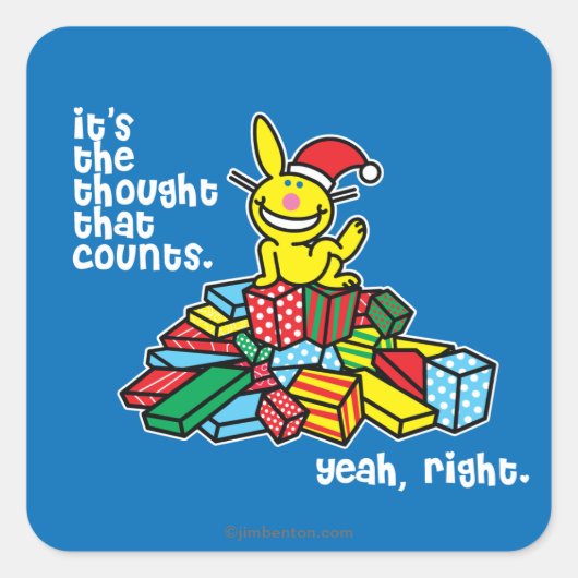 Es ist der Gedanke, der zählt Quadratischer Aufkleber (Vorderseite)
