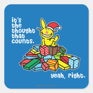 Es ist der Gedanke, der zählt Quadratischer Aufkleber