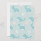 Es ist der große Blauwal 1. Geburtstag Einladung (Rückseite)