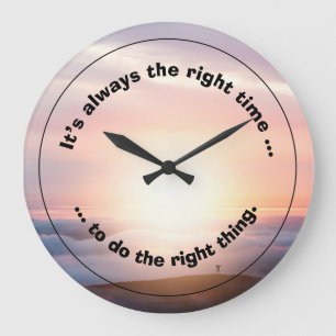 Es ist der richtige Zeitpunkt, Große Wanduhr