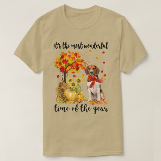 Es ist der wunderbarste Herbst-Zeit Beagle Pumpkin T-Shirt (Design vorne)