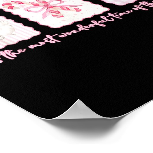 Es ist der wunderbarste Time Nk Santa Coquette Bow Poster (Ecke)