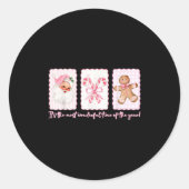 Es ist der wunderbarste Time Nk Santa Coquette Bow Runder Aufkleber (Vorderseite)