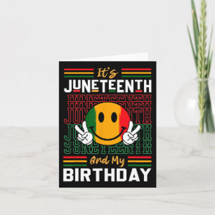 Es ist die 19. und mein Geburtstag schwarze Freihe Karte