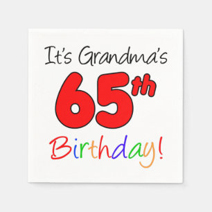 Es ist die 65. Geburtstagsparty von Napkins Serviette
