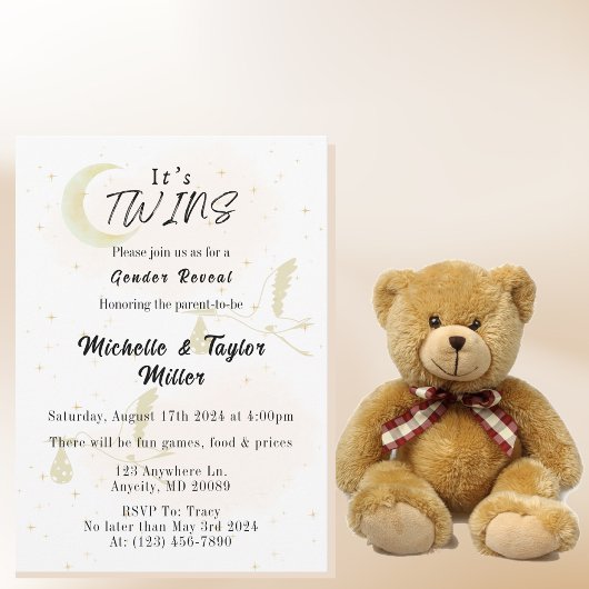 Es ist die Bekanntgabe von zwei Geschlechtern Einladung