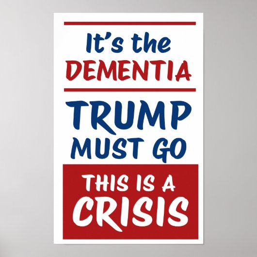 ES IST DIE DEMENZ | RWB | Protest Poster (Vorne)