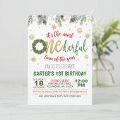 Es ist die derbarste Zeit des Jahres (Kranz) Einladung (Stehend Vorderseite)