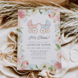 Es ist die Einladung von Twins Boy and Girl Baby S