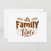 Es ist die Familienzeit Postkarte (Vorne/Hinten)