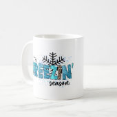 Es ist die Freezin-Jahreszeit Personalisiert Kaffeetasse (Vorderseite Links)