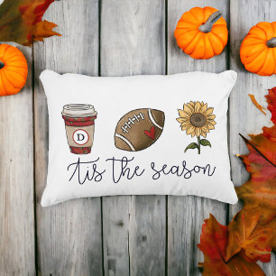 Es ist die Jahreszeit Kaffee Football Sonnenblume Dekokissen