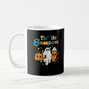 Es ist die Jahreszeit Kürbis-Latte Retro-Halloween Kaffeetasse