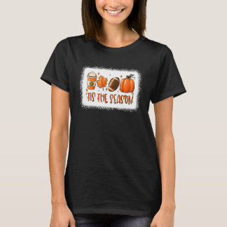 Es Ist Die Jahreszeit Kürbisblatt-Latte Herbst-Fuß T-Shirt