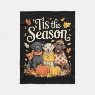 Es ist die Jahreszeit Labrador Retriever Herbst Kü Fleecedecke