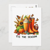 Es ist die Jahreszeit Postkarte (Vorne/Hinten)