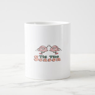 Es Ist Die Jahreszeit Retro Groovy Weihnachten Vin Jumbo-Tasse