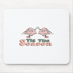 Es ist die Jahreszeit Retro Groovy Weihnachten Vin Mousepad