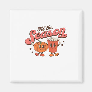 Es ist die Jahreszeit Retro Halloween Herbstparty Magnet