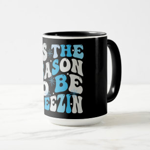 Es ist die Jahreszeit, um zu erfrieren, gemütliche Tasse