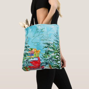 Es ist die Jahreszeit! Wasserfarben-Totbeutel Tasche