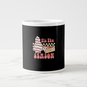 Es ist die Jahreszeit Weihnachtsbaum Groovy Retro  Jumbo-Tasse