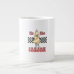 Es ist die Jahreszeit Weihnachtsbaum Groovy Retro Jumbo-Tasse
