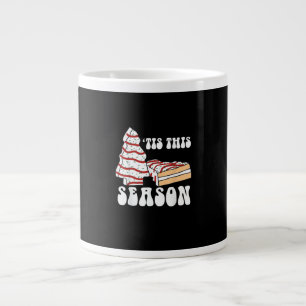 Es ist die Jahreszeit Weihnachtsbaum Groovy Retro  Jumbo-Tasse