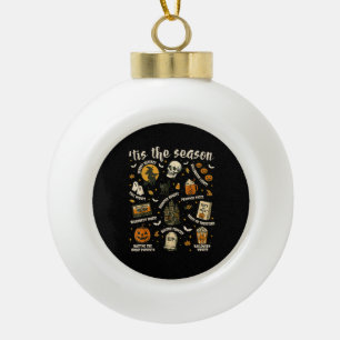 Es ist die Jahreszeit Weihnachtsmannhut Retro Vint Keramik Kugel-Ornament